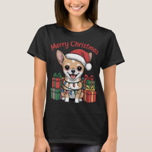 Cute Chihuahua Christmas Xmas Design Funny Dog Lov T-Shirt