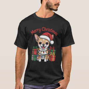 Cute Chihuahua Christmas Xmas Design Funny Dog Lov T-Shirt