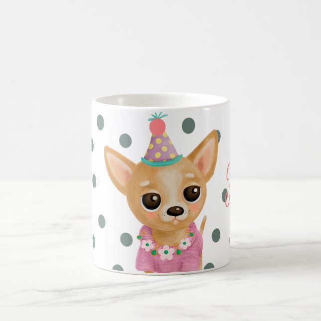 Cute Chihuahua coffee/hot chocolate Mug (Center)