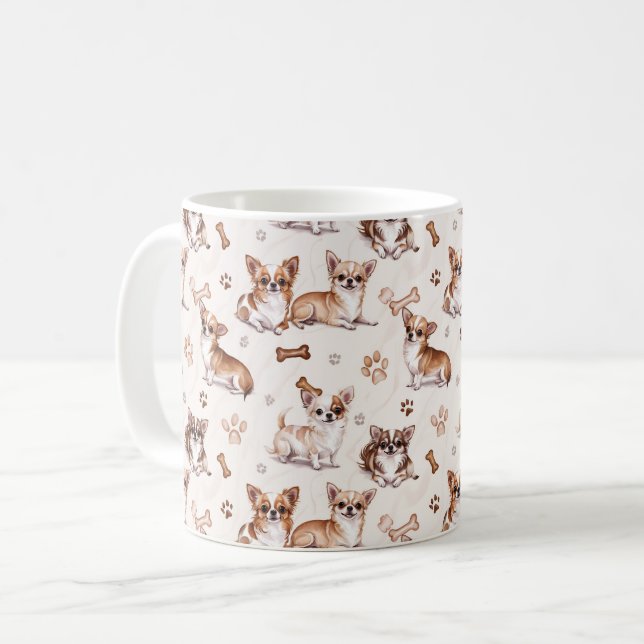 Cute Chihuahua Coffee Mug (Front Left)