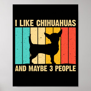 Cute chihuahua design for women kids men pet puppy poster