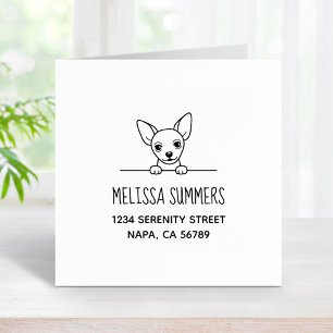Cute Chihuahua Dog Address Rubber Stamp
