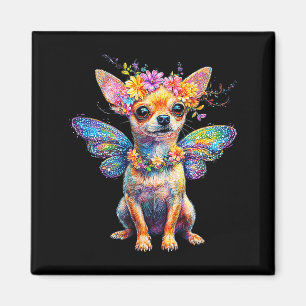 Cute Chihuahua Dog Angel With Wings  Magnet