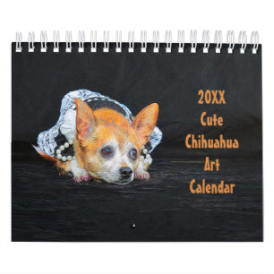Cute Chihuahua Dog Art Design 2022 Monthly Calendar
