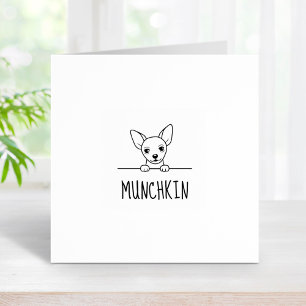 Cute Chihuahua Dog Custom Name Rubber Stamp