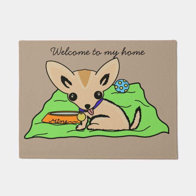 Cute chihuahua dog doormat (Front)