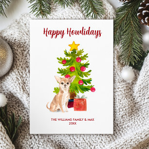 Cute Chihuahua Dog Family Christmas Holiday Card