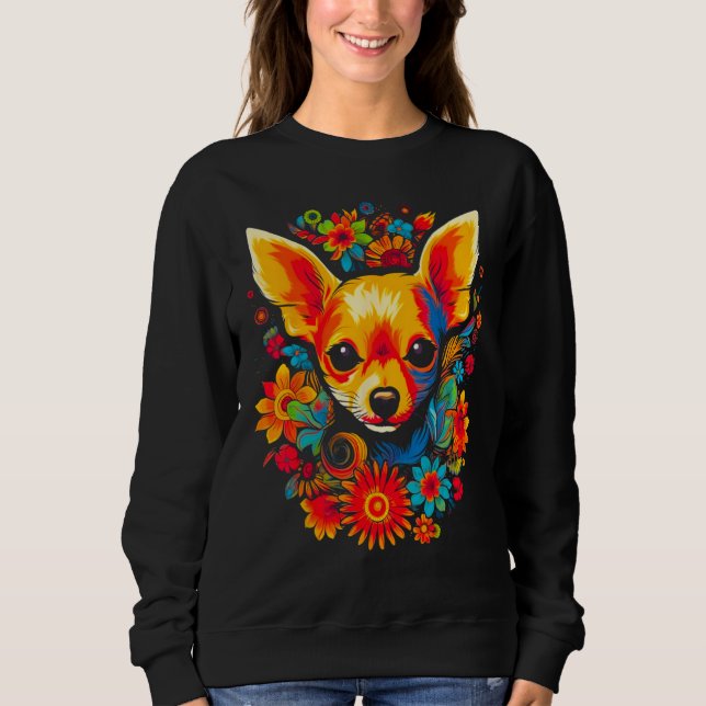 Cute Chihuahua Dog Sweatshirt (Front)