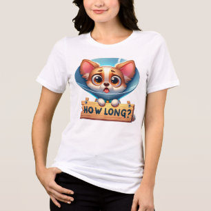 CUTE CHIHUAHUA DOG WITH SURGICAL COLLAR Tri-Blend SHIRT