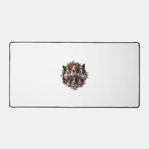 Cute Chihuahua In Santa Hat Funny Christmas Xmas D Desk Mat