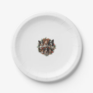 Cute Chihuahua In Santa Hat Funny Christmas Xmas D Paper Plate