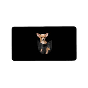 Cute Chihuahua In Your Pocket Christmas Label