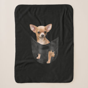 Cute Chihuahua In Your Pocket Christmas Sherpa Blanket