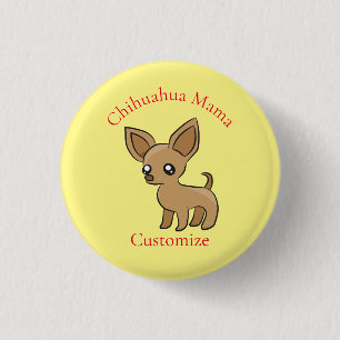 Cute Chihuahua Mama Art Thunder_Cove 3 Cm Round Badge