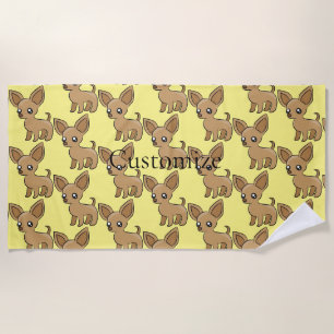 Cute Chihuahua Mama Art Thunder_Cove Beach Towel