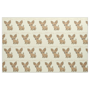 Cute Chihuahua Mama Art Thunder_Cove  Fabric