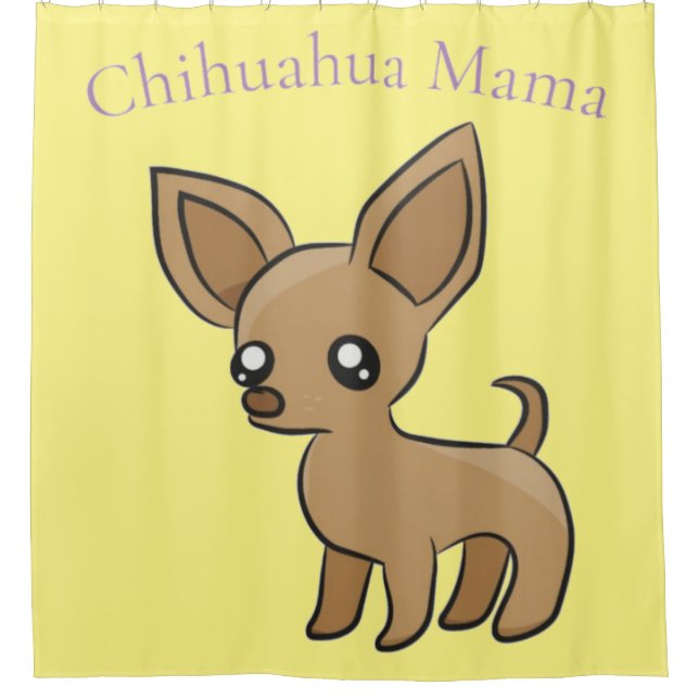 Cute Chihuahua Mama Art Thunder_Cove Shower Curtain (Front)