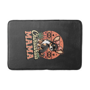 Cute Chihuahua Mama Bow Dog Mum Bath Mat