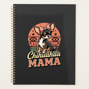 Cute Chihuahua Mama Bow Dog Mum Planner