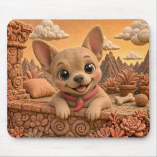 Cute Chihuahua Puppy, Baby Dog Mouse Pad