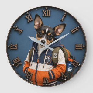 Cute Chihuahua Puppy  Large Clock