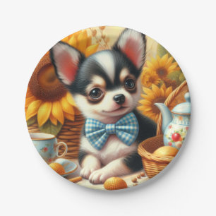 Cute Chihuahua Puppy Paper Plate