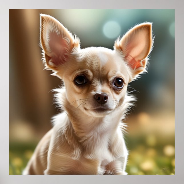 Cute Chihuahua Puppy Poster (Front)
