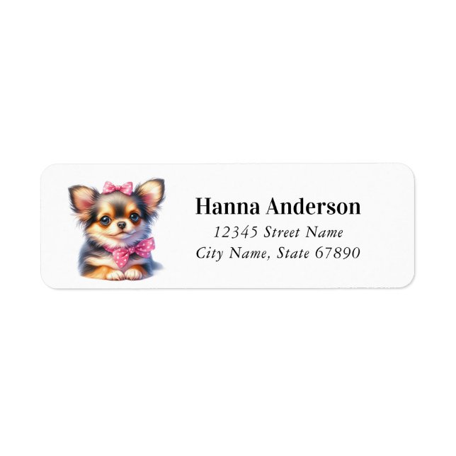 Cute Chihuahua Return Address Labels (Front)