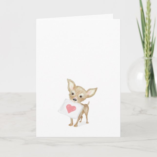 Cute chihuahua thinking of you card (Front)
