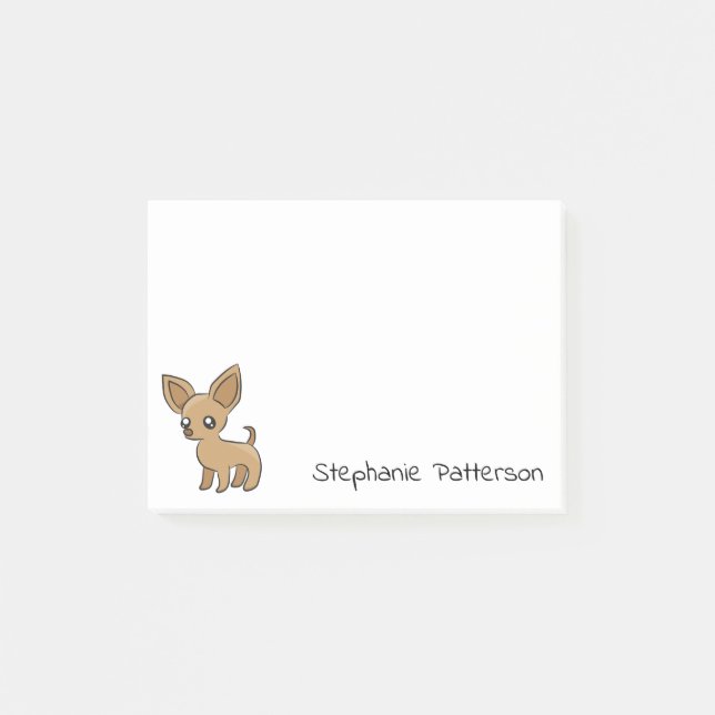 Cute Chihuahua Tiny Dog Custom Post-it Notes (Front)