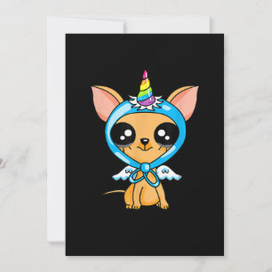 Cute Chihuahua Unicorn Puppy Kids and Dog Pet love Announcement