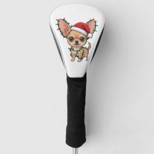 Cute Chihuahua Wearing a Cosy Christmas Sweater Golf Head Cover