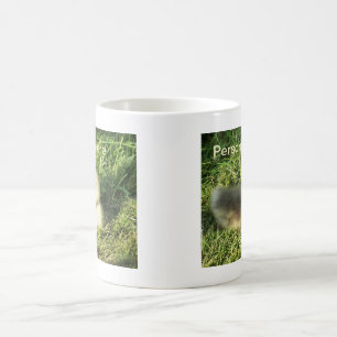 cute child in the grass geese coffee mug