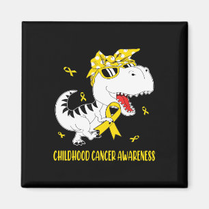 Cute Childhood Cancer Awareness Dinosaur Boys Kids Magnet
