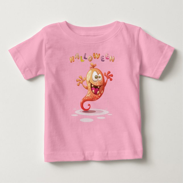 Cute Childish Halloween Monster Toddler  Baby T-Sh Baby T-Shirt (Front)