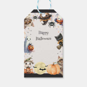 Cute Children Halloween Party Gift Tags