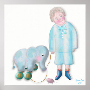 Cute children Illustration by Gemma Orte Designs. Poster