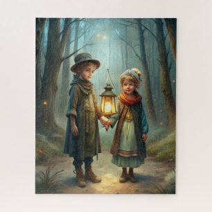 Cute Children in Winter Jigsaw Puzzle