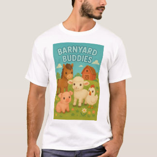 Cute children"s graphic of small barnyard animals T-Shirt