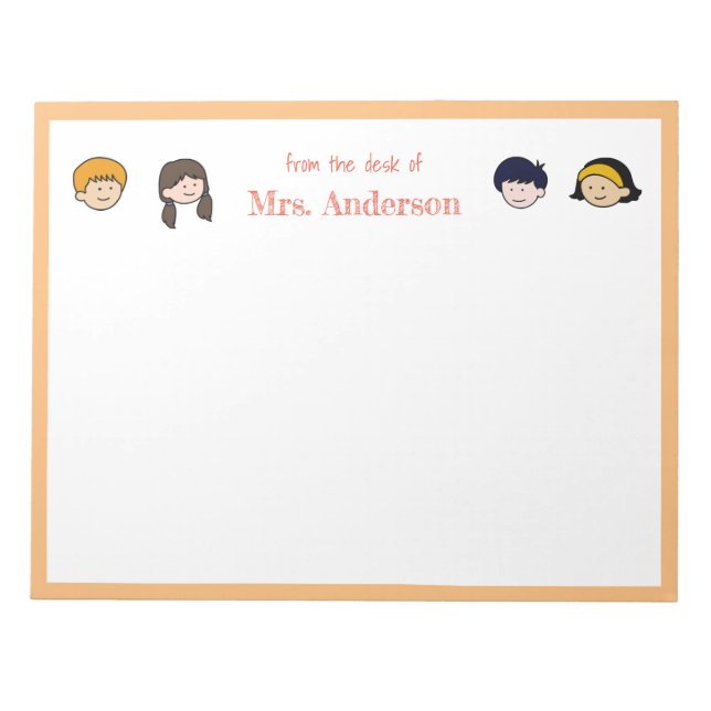 Cute children Teacher's Notepad (Front)