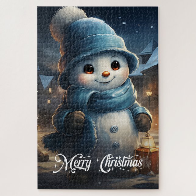Cute children's Christmas gift with baby snowman Jigsaw Puzzle (Vertical)