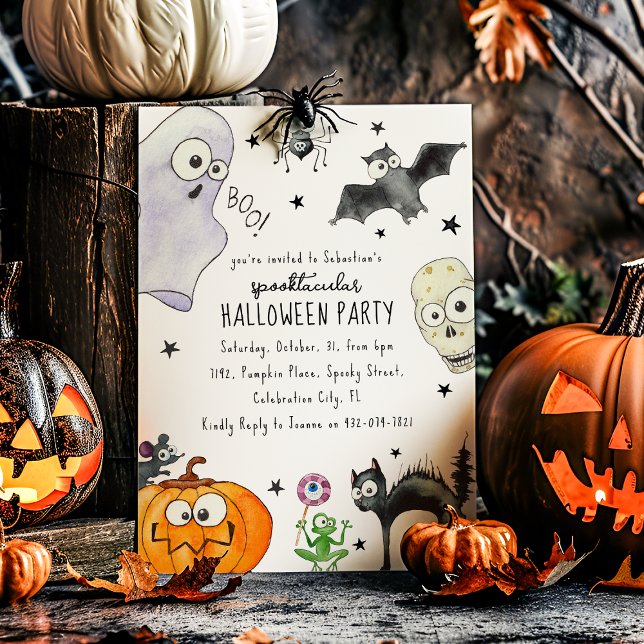 Cute Children's Fun Halloween Invitation (Creator Uploaded)