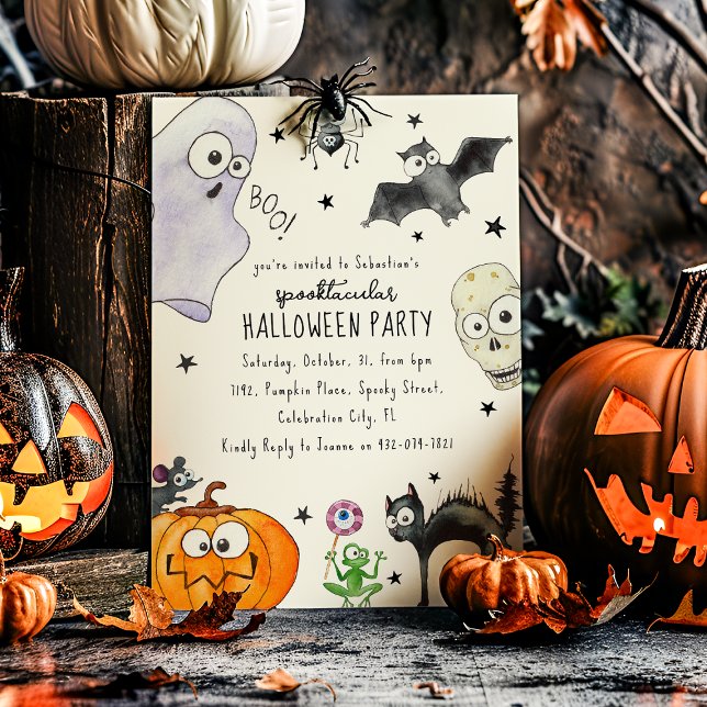 Cute Children's Fun Halloween Invitation (Creator Uploaded)