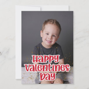 Cute Child's Photo Happy Valentine's Day  Holiday Card