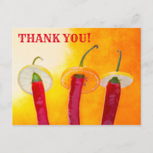 Cute Chilli Peppers Hola Amigo Funny Customisable Postcard