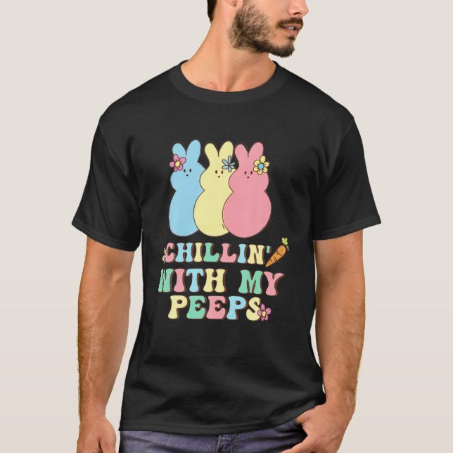 Cute Chillin With My Students Easter Day Funny Tea T-Shirt (Front)