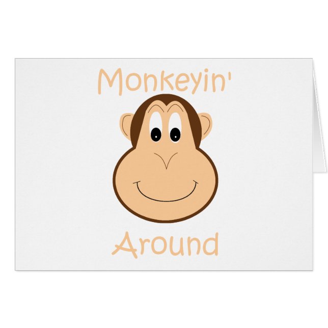 Cute chimp card (Front Horizontal)