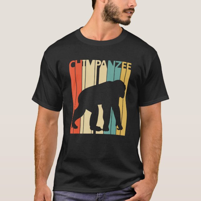 Cute Chimpanzee Animal T-Shirt (Front)