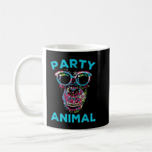 Cute Chimpanzee Party Animal Lover Colourful Monke Coffee Mug