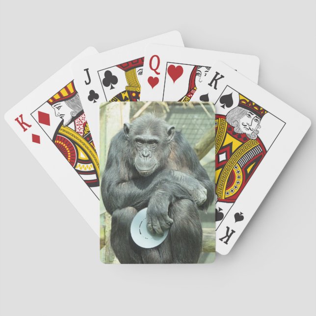 CUTE CHIMPANZEE PLAYING CARDS (Back)
